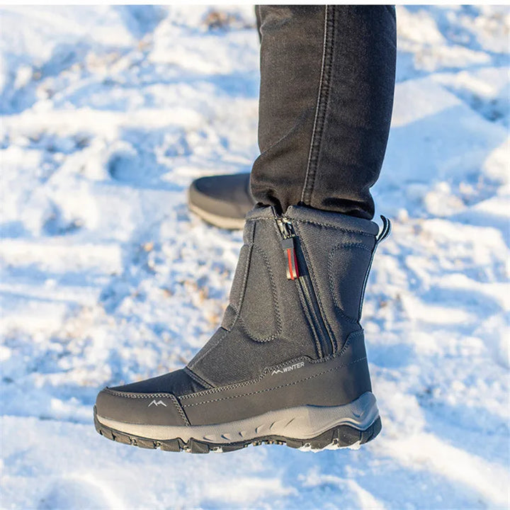 Herren-Winterstiefel – Gefütterte Schneestiefel mit Reißverschluss
