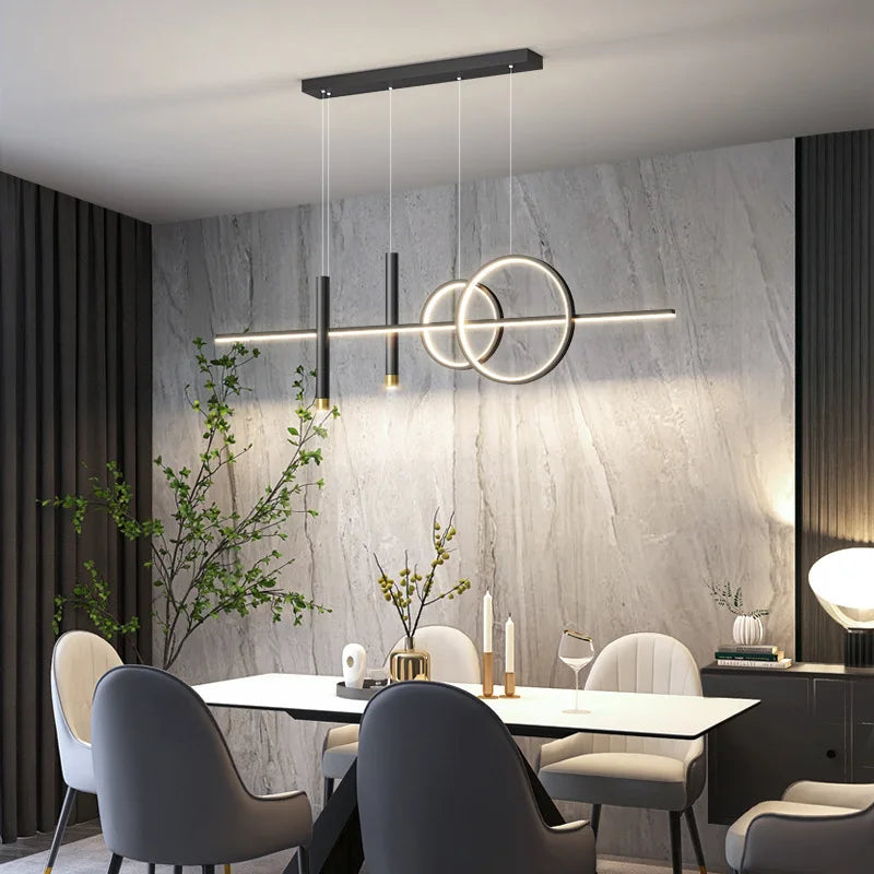 Moderne LED-Pendelleuchte mit geometrischem Design – Deckenleuchte für Wohn- und Esszimmer