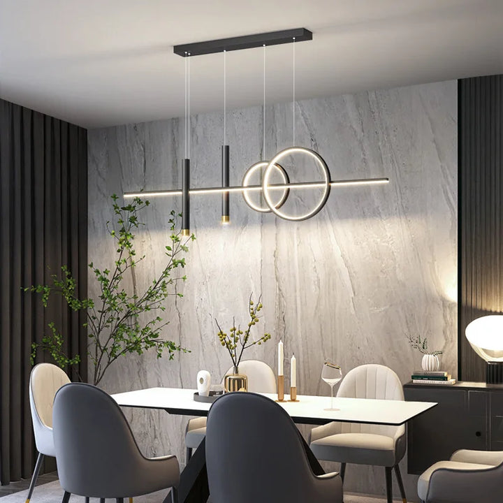 Moderne LED-Pendelleuchte mit geometrischem Design – Deckenleuchte für Wohn- und Esszimmer