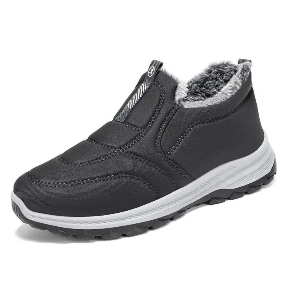 Herren-Wasserdichte Winterstiefel mit Futter und Slip-On-Design