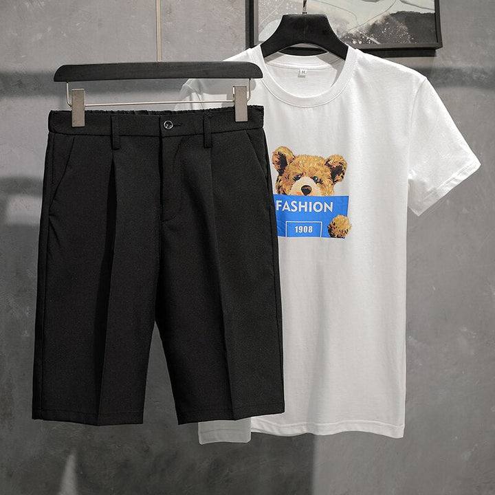 Elegante Herrenshorts mit Plissee-Details