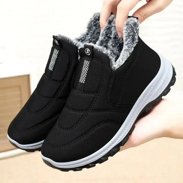 Herren-Wasserdichte Winterstiefel mit Futter und Slip-On-Design