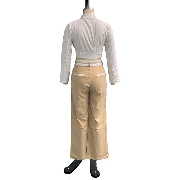 Stylisches Damenset mit kurzer Jacke und Hose