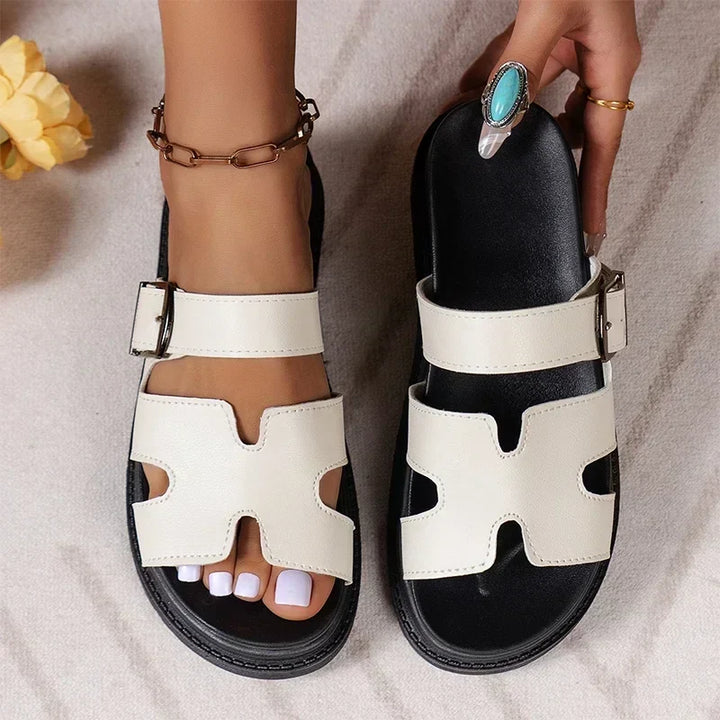Damen Plateausandalen mit verstellbaren Riemen