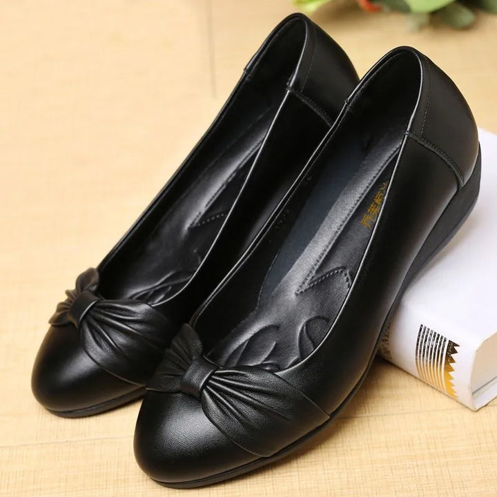 Damen Ballerinas mit Schleifenmuster
