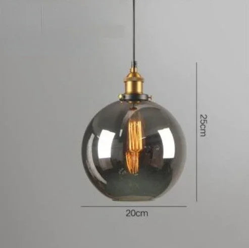 Industrielle Pendelleuchte mit Rauchglas – Retro-Design