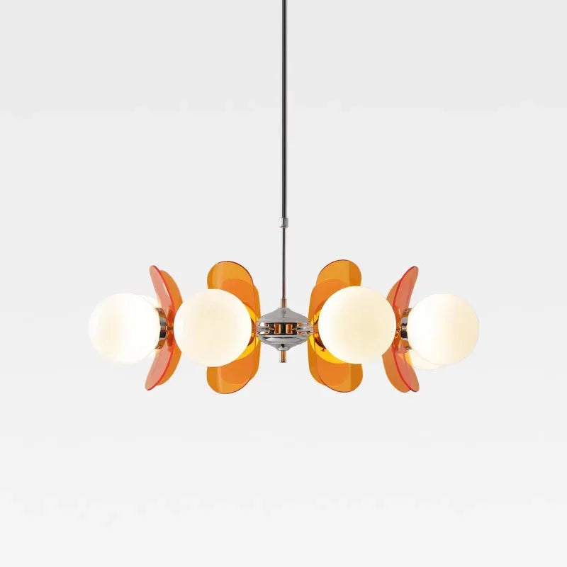 Pendelleuchte im Retro-Bauhaus-Stil mit Kugelschirmen