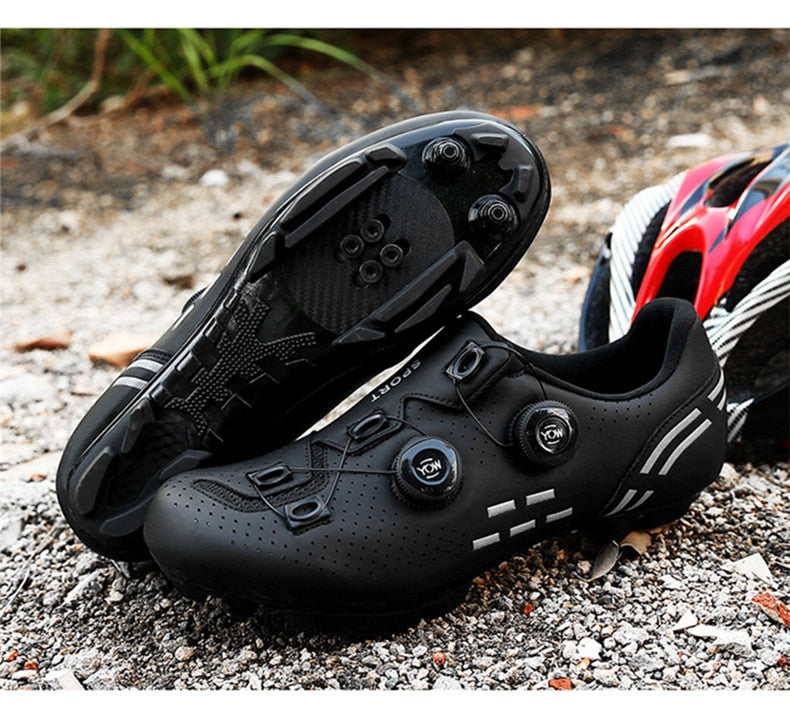 Fahrradschuhe mit mechanischer Verriegelung