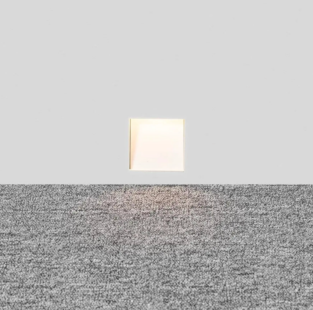 Einbau-LED-Wandleuchte – quadratische Stufenleuchte zur Wandmontage