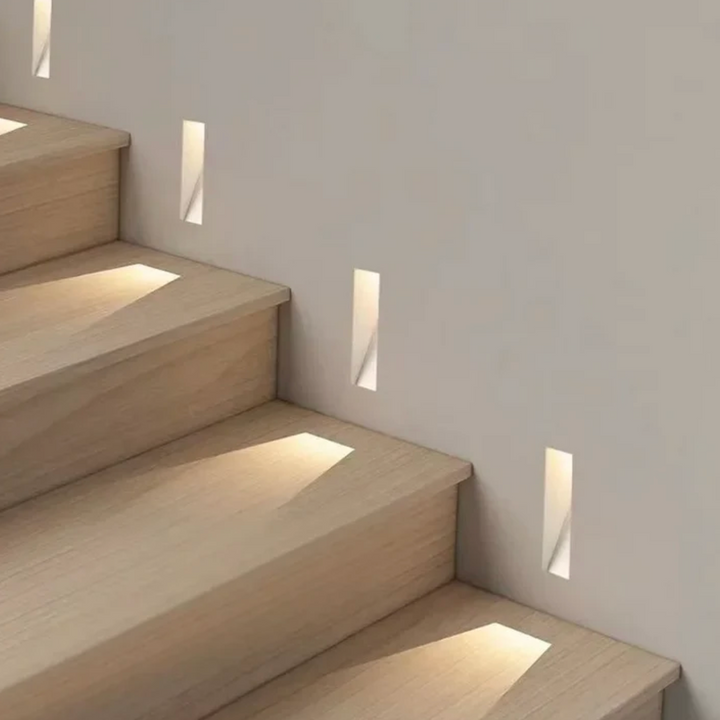 Einbau-LED-Wandleuchte – quadratische Stufenleuchte zur Wandmontage