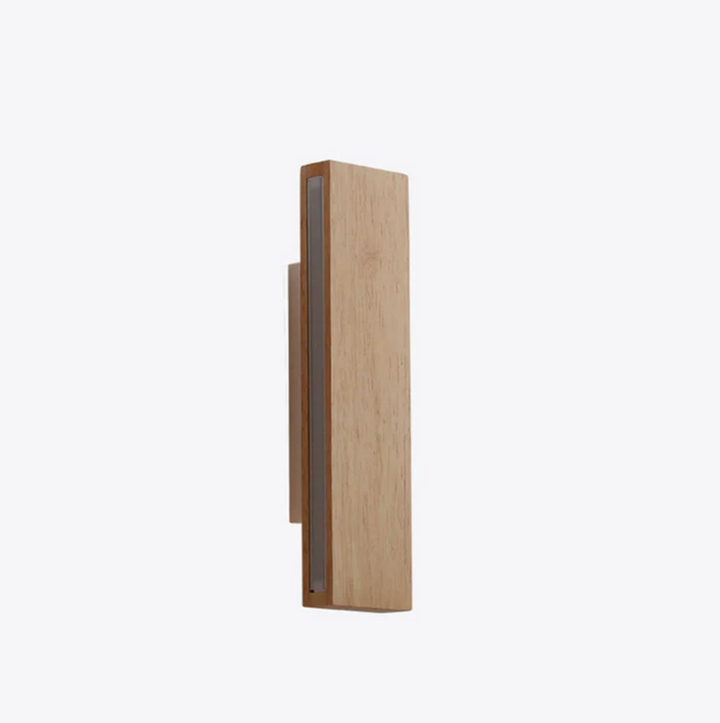 Holz-Wandleuchte mit LED-Lichtlinie – minimalistisches Design