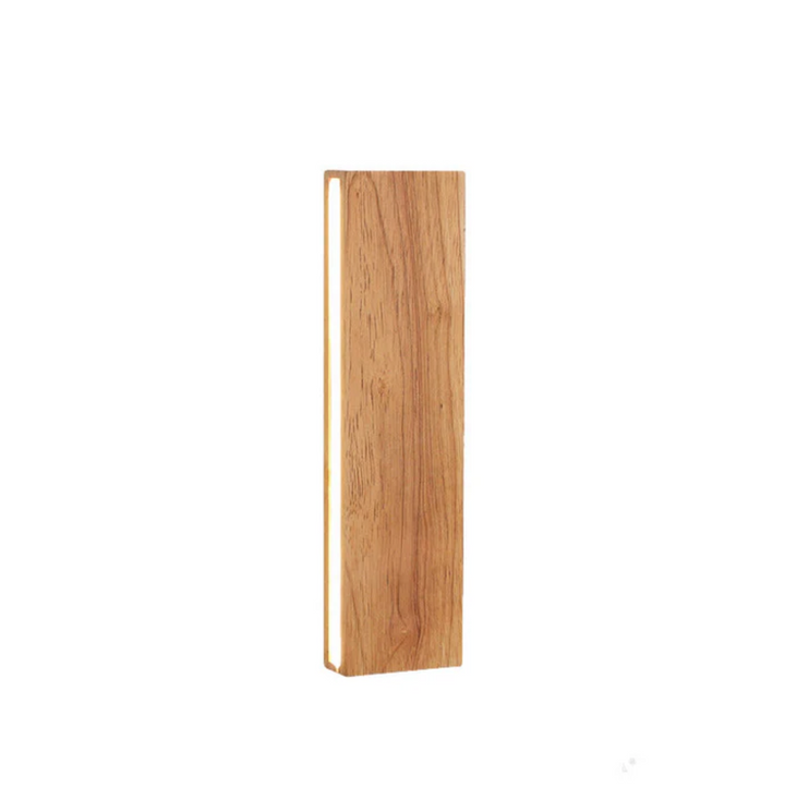 Holz-Wandleuchte mit LED-Lichtlinie – minimalistisches Design