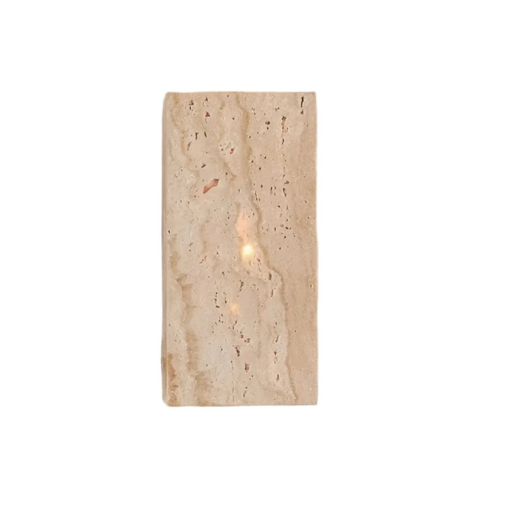 Wandleuchte aus Naturstein – minimalistische Leuchte aus Travertin
