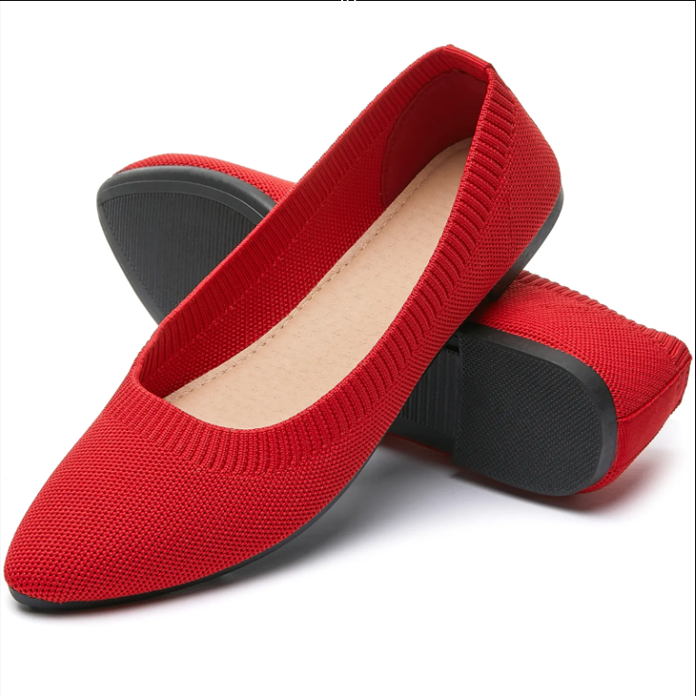 Damen-Orthopädische Ballerinas mit elastischem Obermaterial