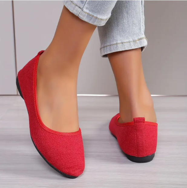 Damen-Orthopädische Ballerinas mit elastischem Obermaterial