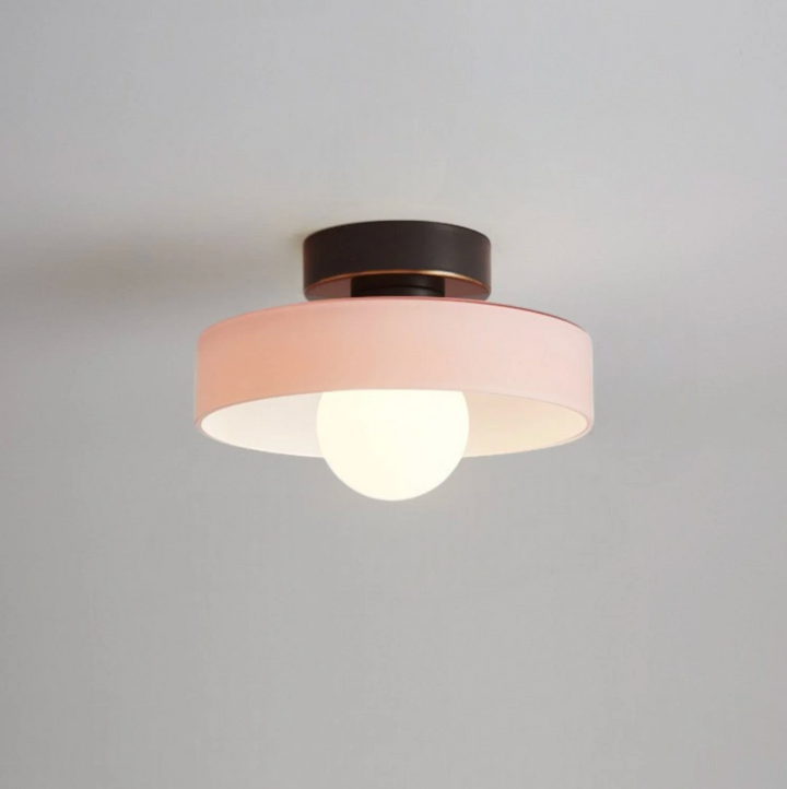 Moderne LED-Deckenleuchte – minimalistischer Deckenspiegel mit rundem Schirm