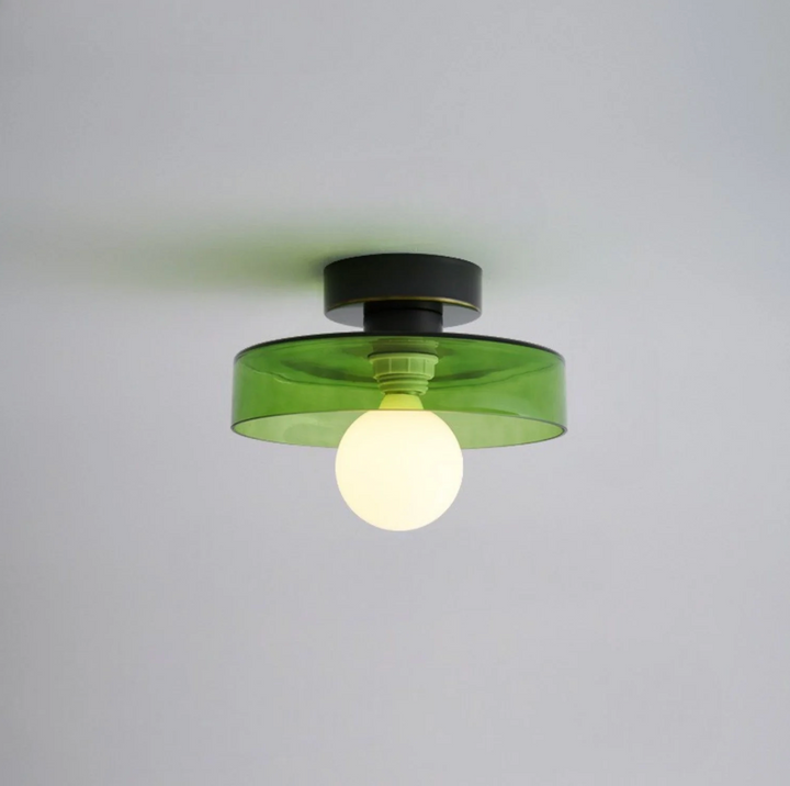 Moderne LED-Deckenleuchte – minimalistischer Deckenspiegel mit rundem Schirm