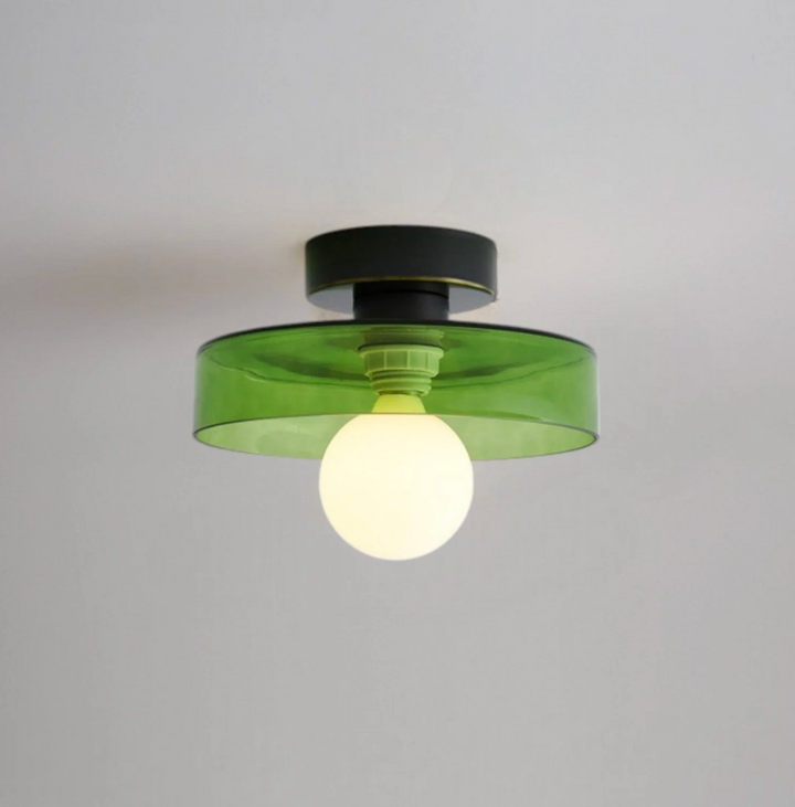 Moderne LED-Deckenleuchte – minimalistischer Deckenspiegel mit rundem Schirm
