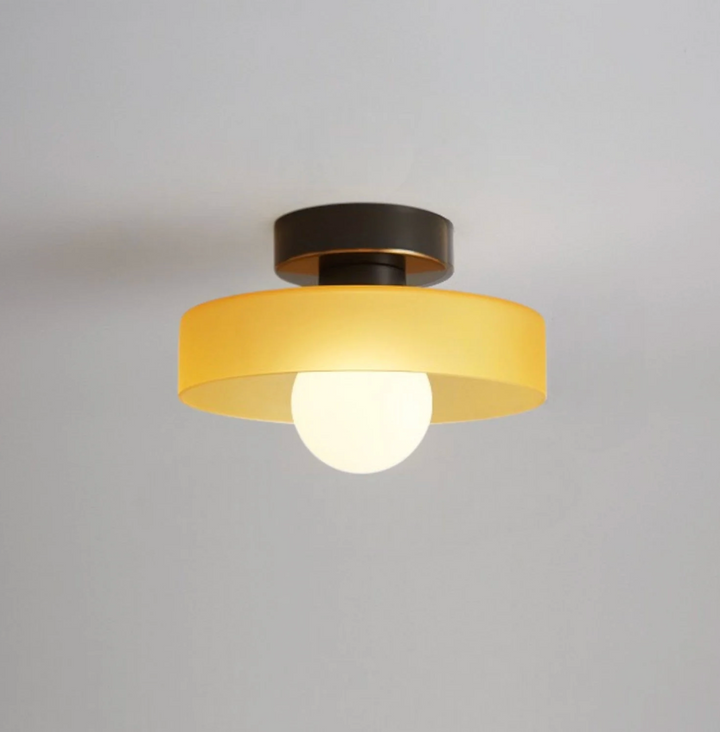 Moderne LED-Deckenleuchte – minimalistischer Deckenspiegel mit rundem Schirm