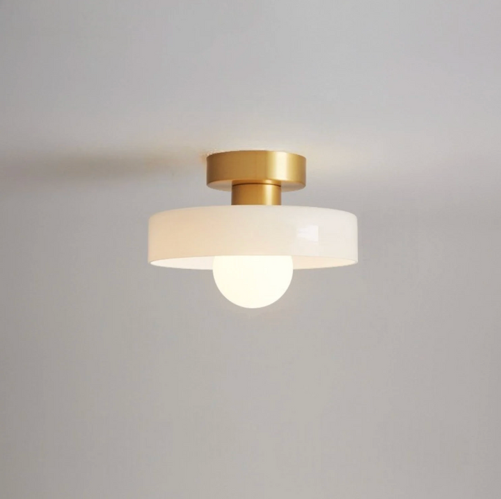 Moderne LED-Deckenleuchte – minimalistischer Deckenspiegel mit rundem Schirm