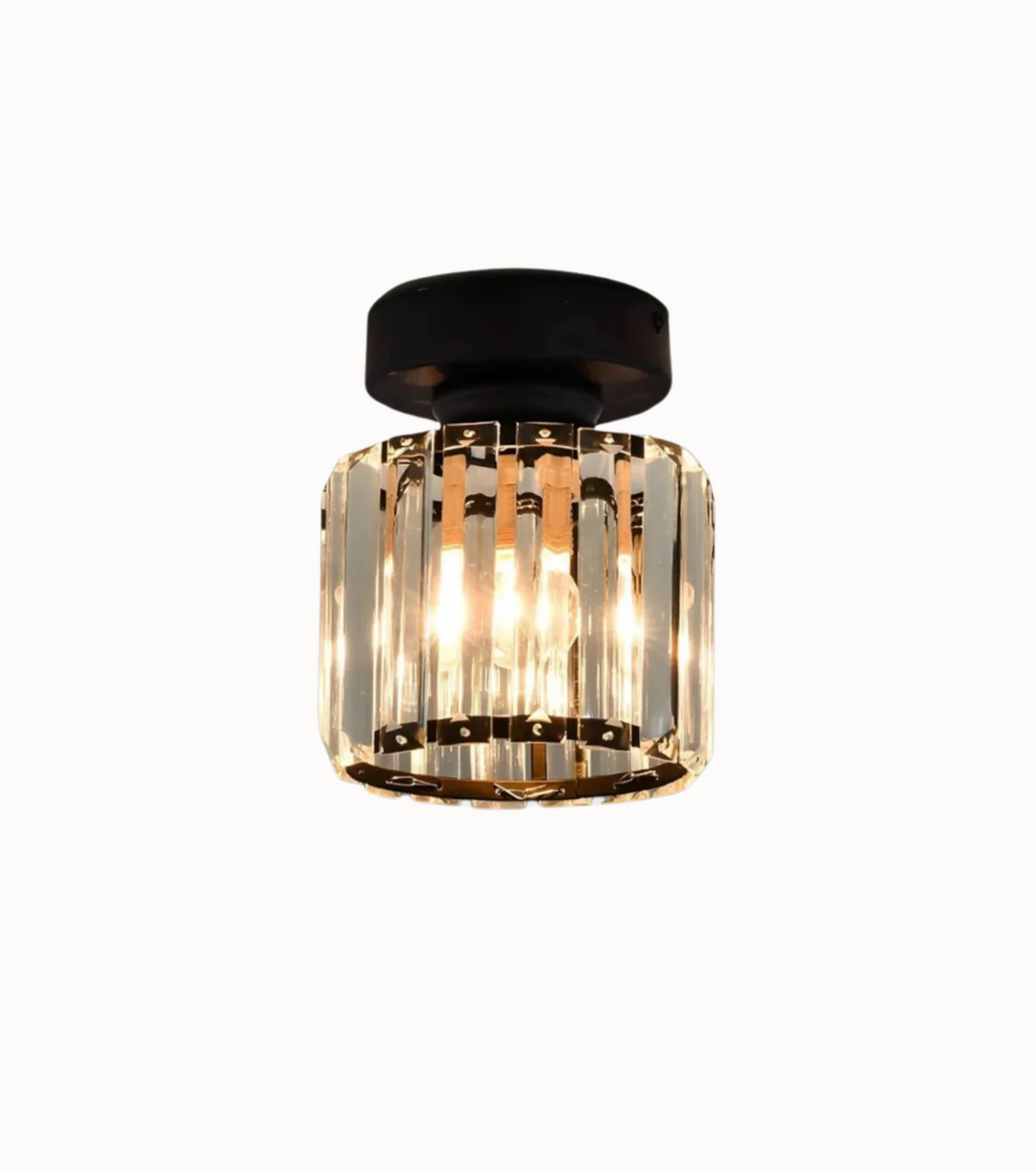 Kristall-Deckenleuchte im Glamour-Stil – moderne Deckenlampe mit transparentem Schirm