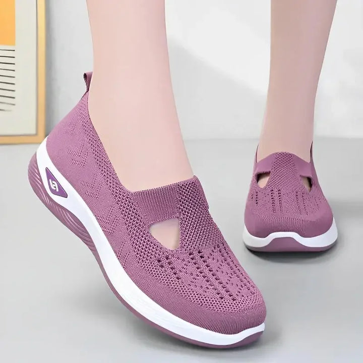 Orthopädische Damen-Schlupfschuhe aus elastischem Gestrick