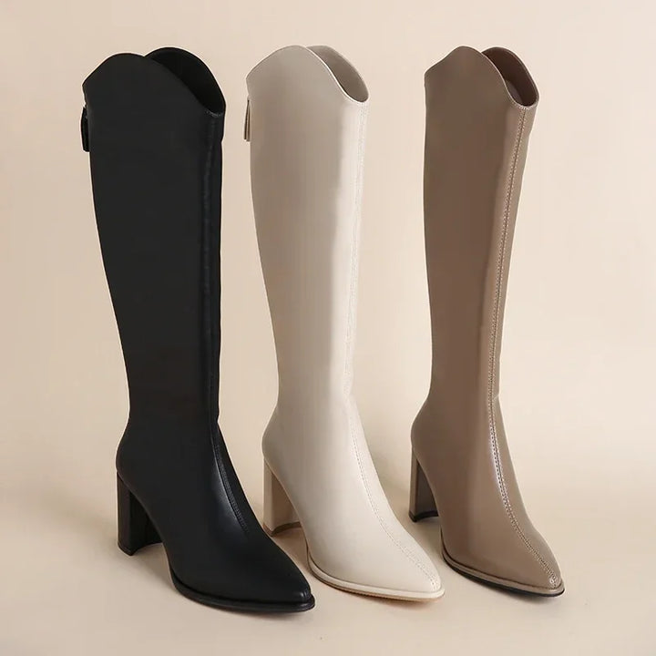 Damen-Elegante Stiefel mit Absatz