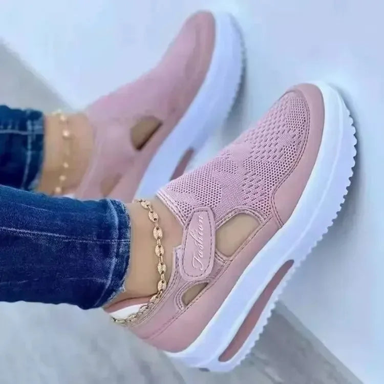 Damen-Sportschuhe mit hoher Sohle