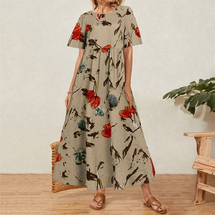 Maxikleid mit floralem Muster