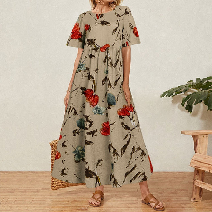 Maxikleid mit floralem Muster