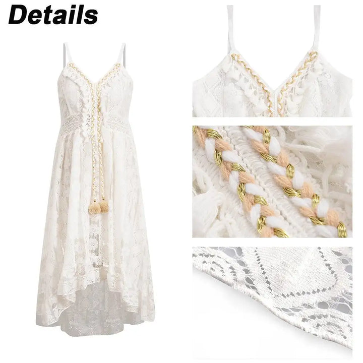 Sommerliches Spitzenkleid mit Rüschen