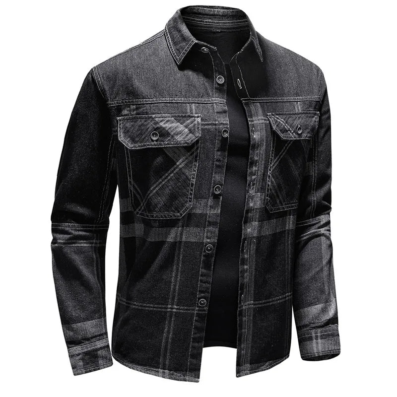 Herren Jeanshemd im Casual-Stil