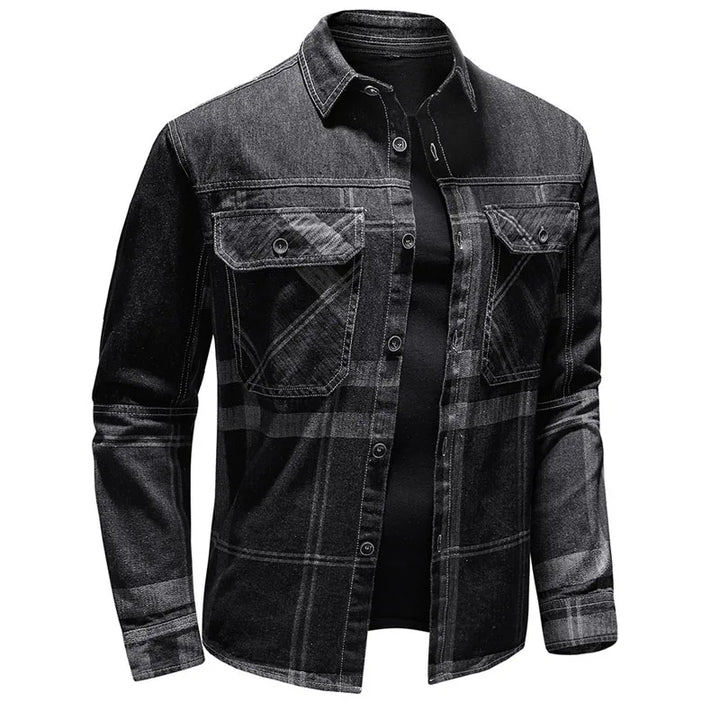 Herren Jeanshemd im Casual-Stil