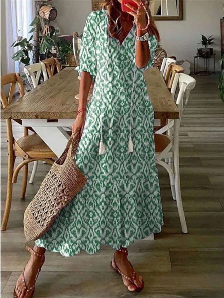 Luftiges Damen Maxikleid mit Blumenmuster