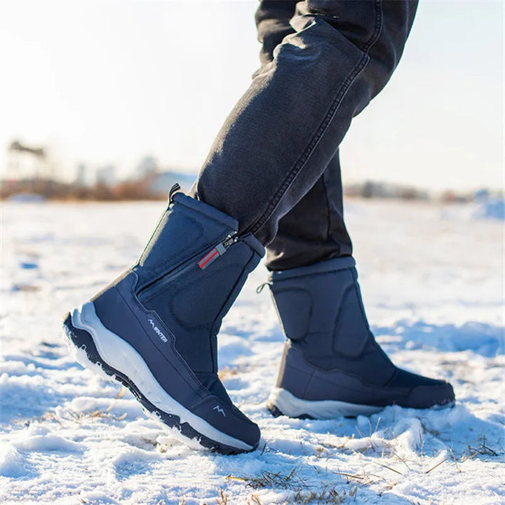 Herren-Winterstiefel – Gefütterte Schneestiefel mit Reißverschluss