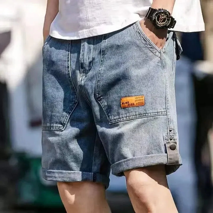 Modische Herren Denim Shorts mit funktionellen Taschen