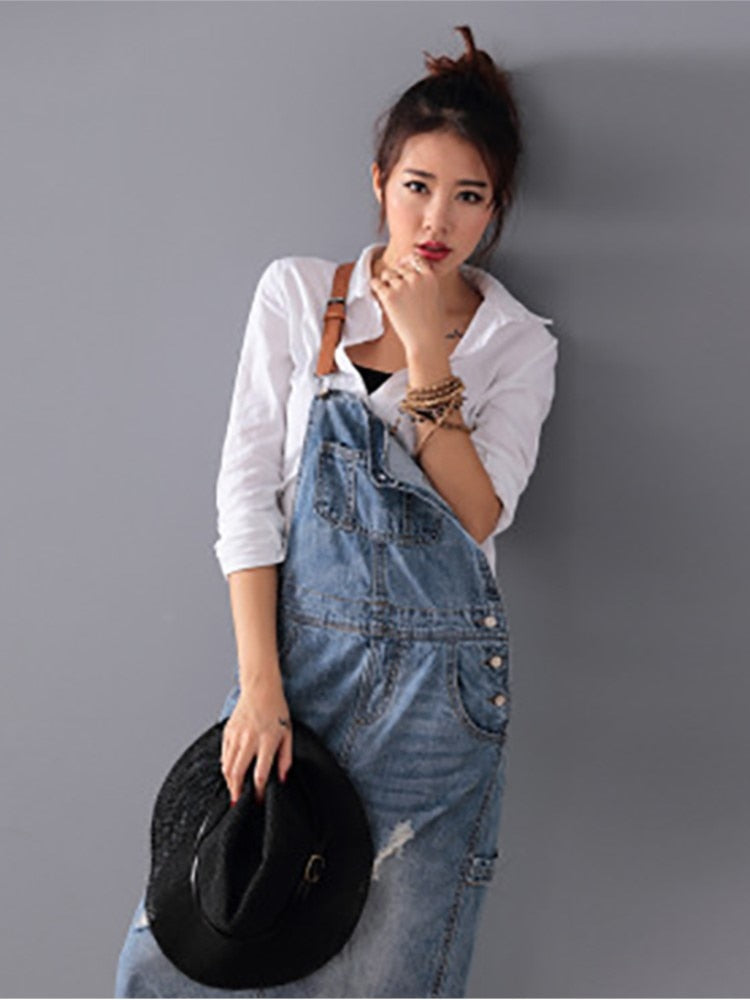 Denim-Garderobenkleid mit Fransen