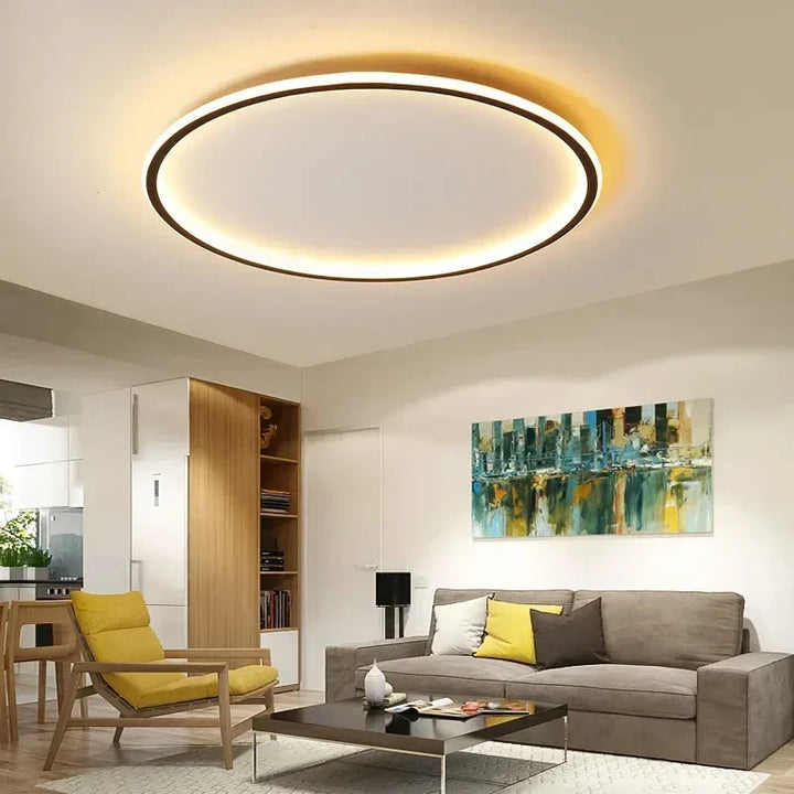Moderne LED-Deckenleuchte in Ringform