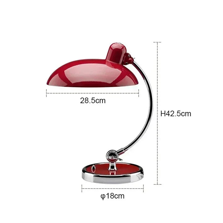 Retro Schreibtischlampe aus Metall mit verchromtem Fuss