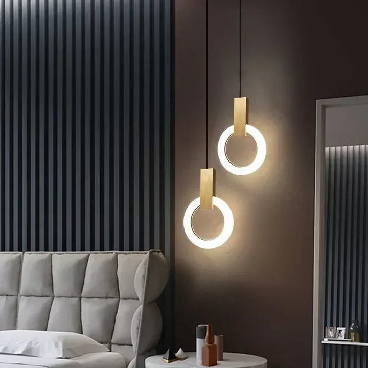 Moderne LED-Pendelleuchte mit Ringdesign