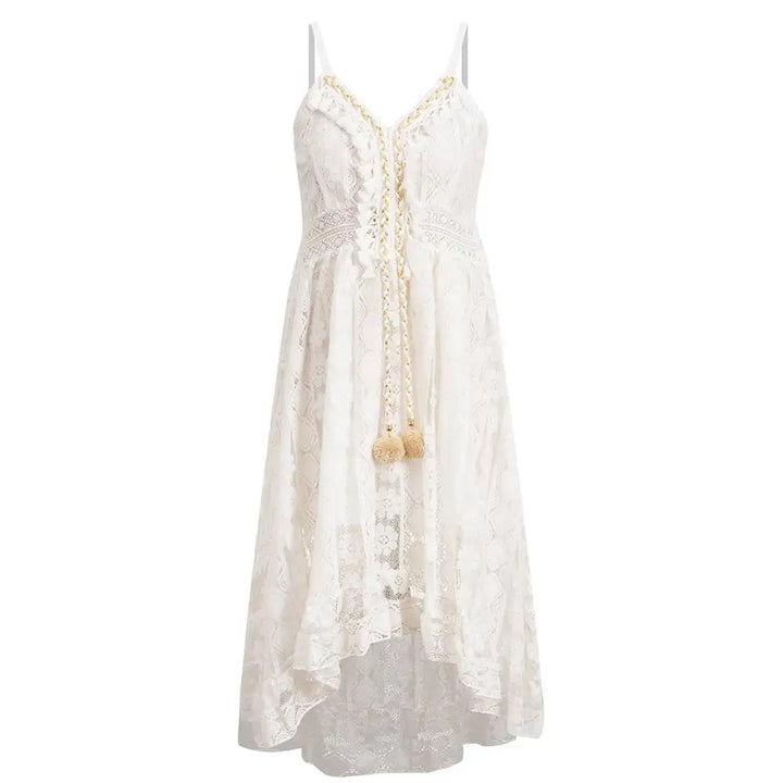 Sommerliches Spitzenkleid mit Rüschen