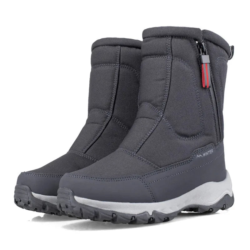 Herren-Winterstiefel – Gefütterte Schneestiefel mit Reißverschluss
