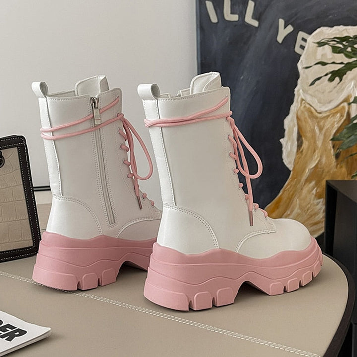 Damen Plateau Ton Schuhe