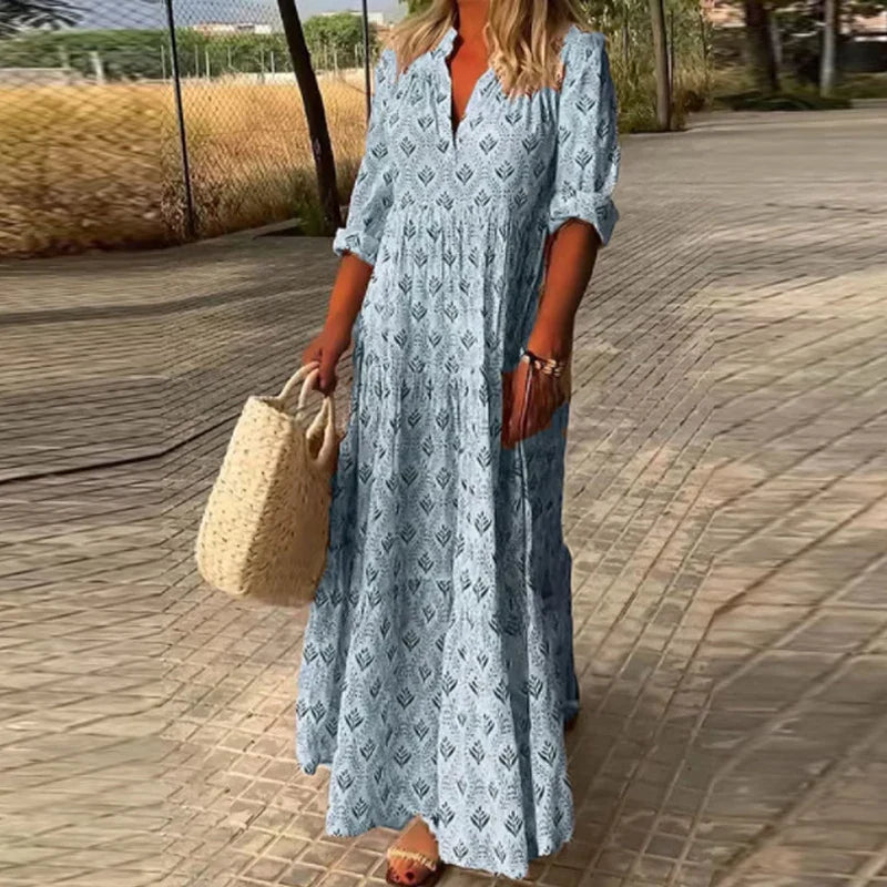 Luftiges Sommer-Maxikleid mit floralem Muster