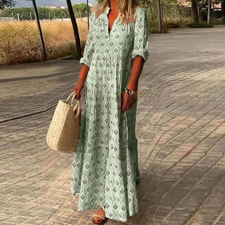 Luftiges Sommer-Maxikleid mit floralem Muster
