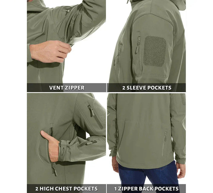 Herren-Wasserdichte Taktische Jacke mit zahlreichen Taschen