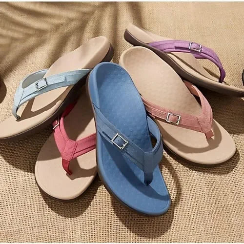 Orthopädische Damensandalen mit Riemen und Schnalle