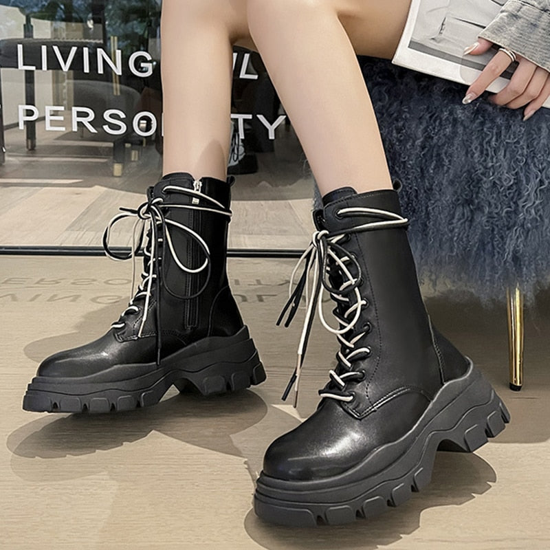 Damen Plateau Ton Schuhe