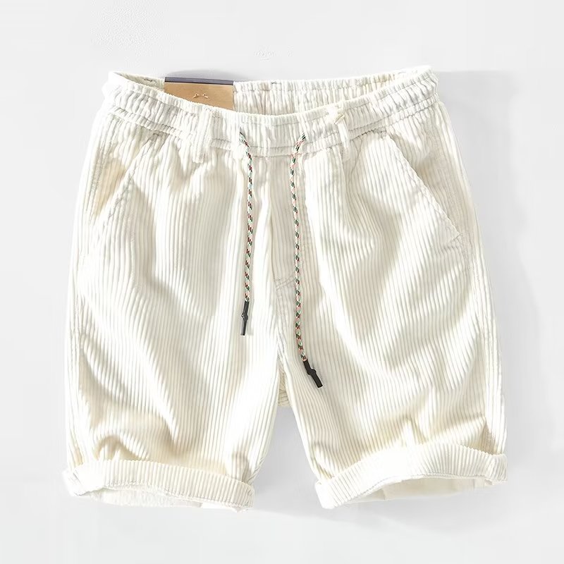Cord-Shorts für Männer mit Kordel
