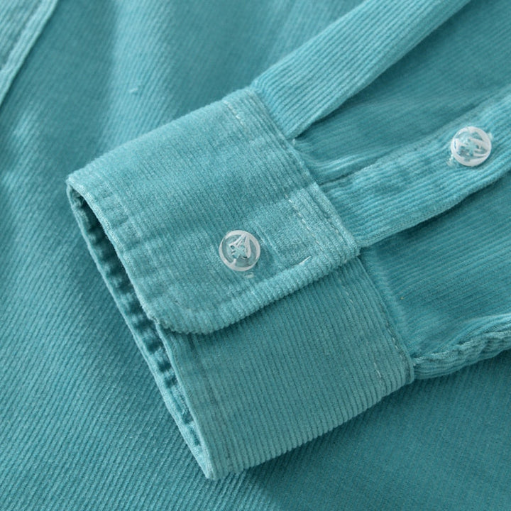 Herren Cord-Langarmhemd
